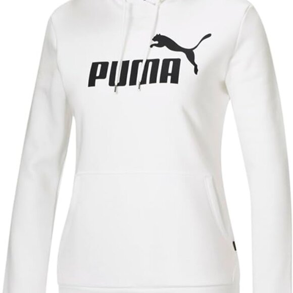 Puma Essentials Hoodie Womens XL Classic Cat Logo White - Picture 1 of 6